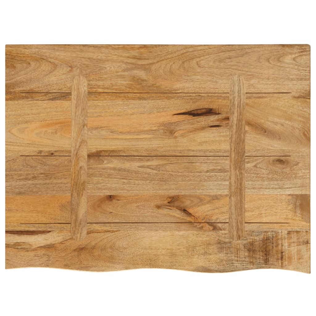 vidaXL Table Top 80x60x3.8 cm Live Edge Solid Wood Rough Mango