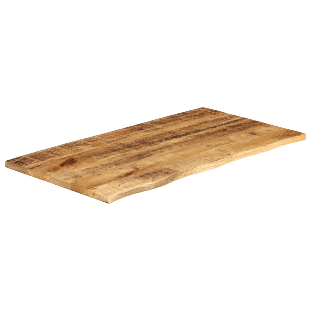 vidaXL Table Top 100x60x3.8 cm Live Edge Solid Wood Rough Mango