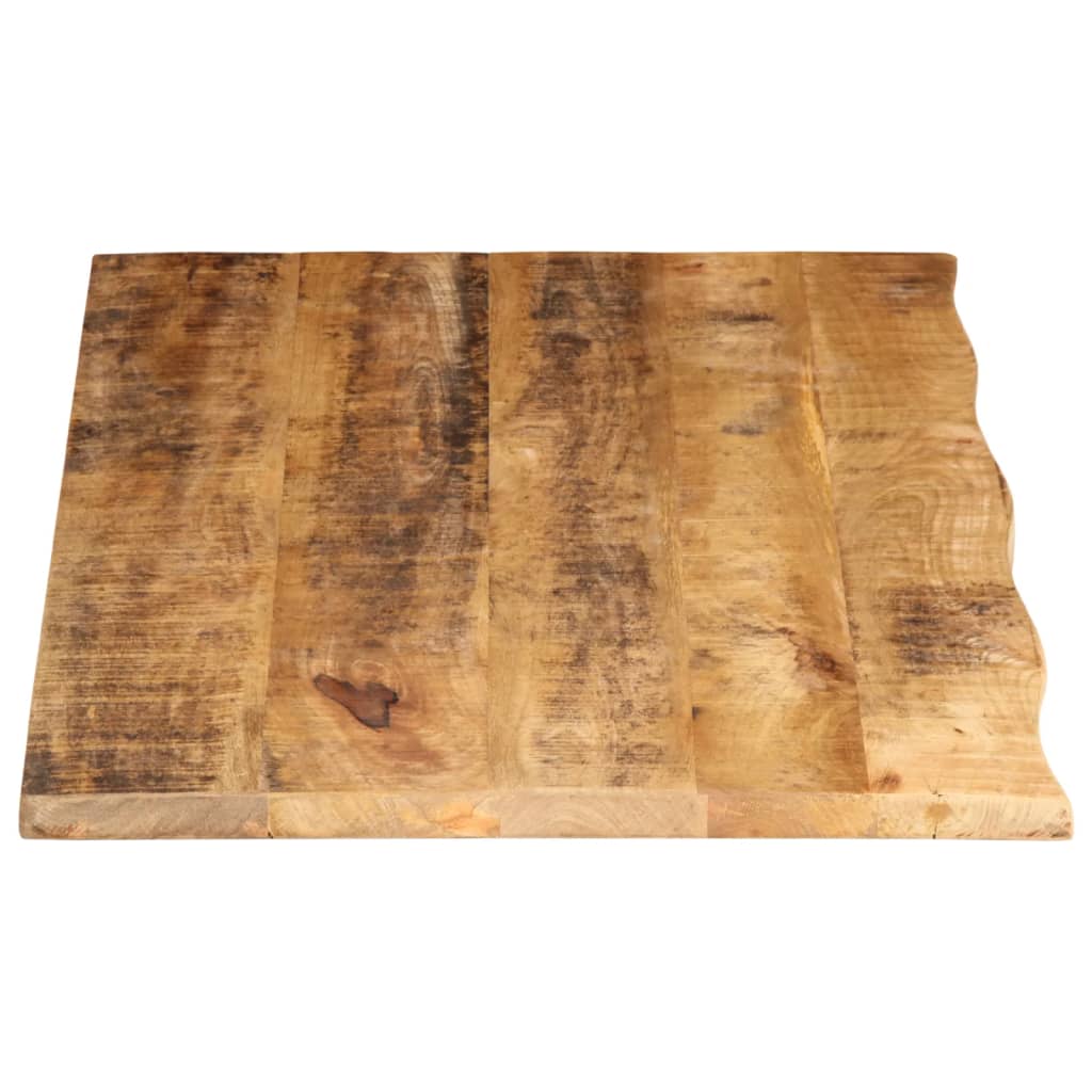 vidaXL Table Top 110x60x3.8 cm Live Edge Solid Wood Rough Mango