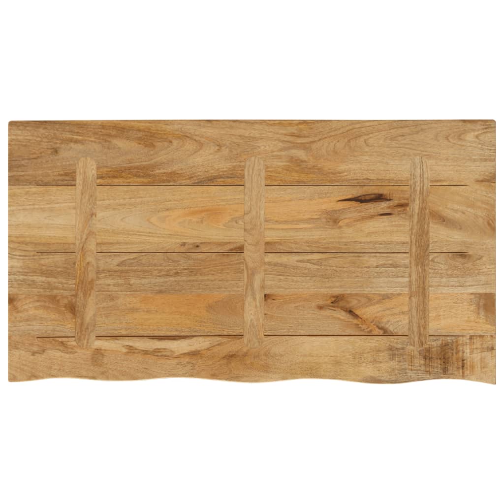 vidaXL Table Top 110x60x3.8 cm Live Edge Solid Wood Rough Mango