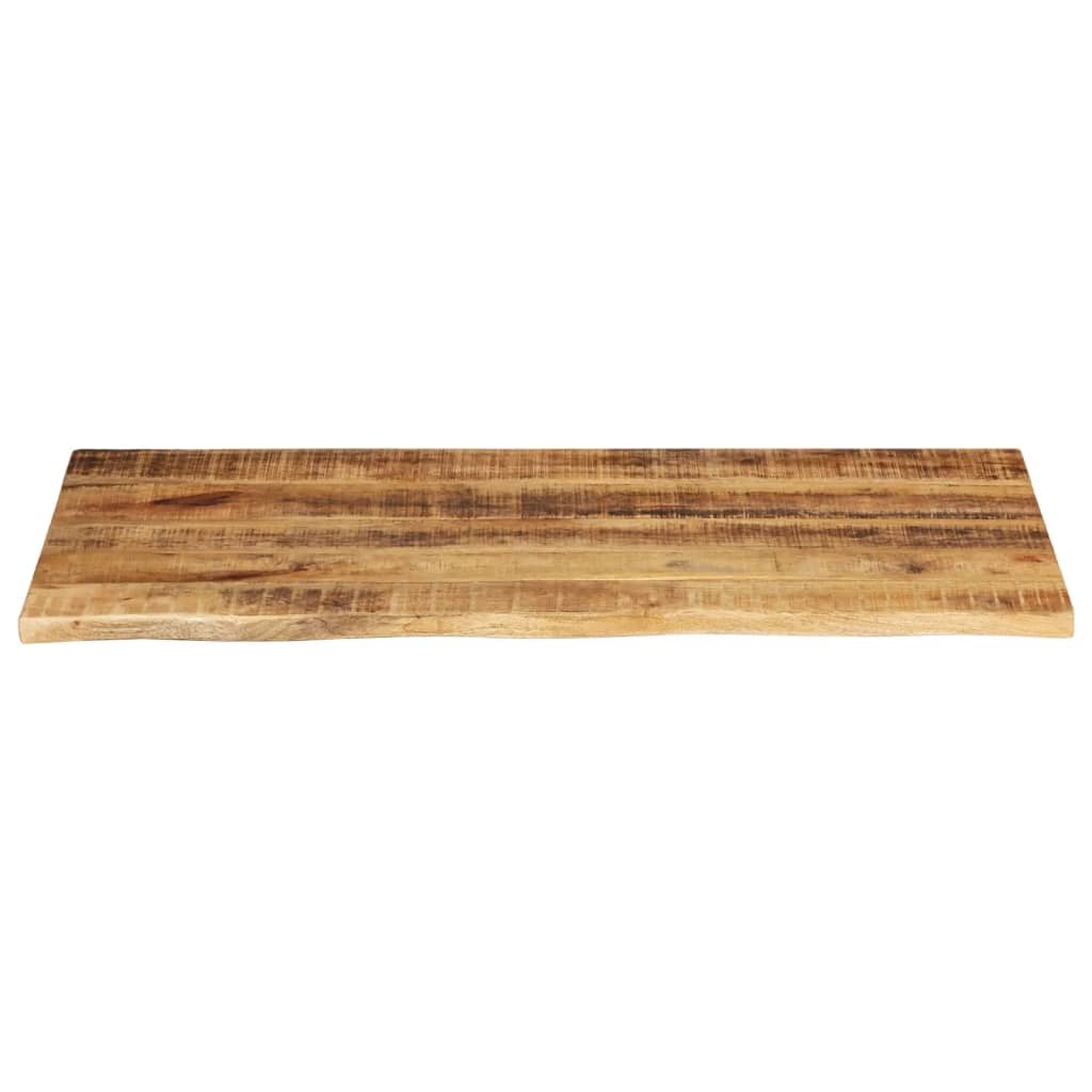 vidaXL Table Top 120x60x3.8 cm Live Edge Solid Wood Rough Mango