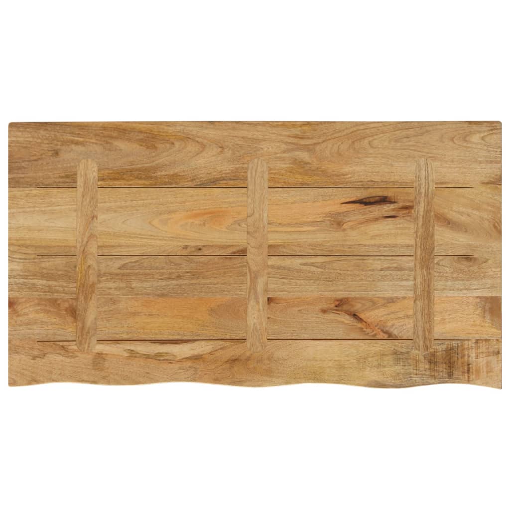 vidaXL Table Top 120x60x3.8 cm Live Edge Solid Wood Rough Mango