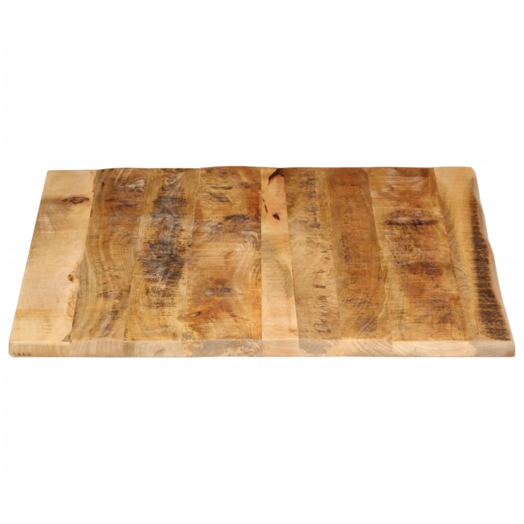 vidaXL Table Top 90x80x3.8 cm Live Edge Solid Wood Rough Mango