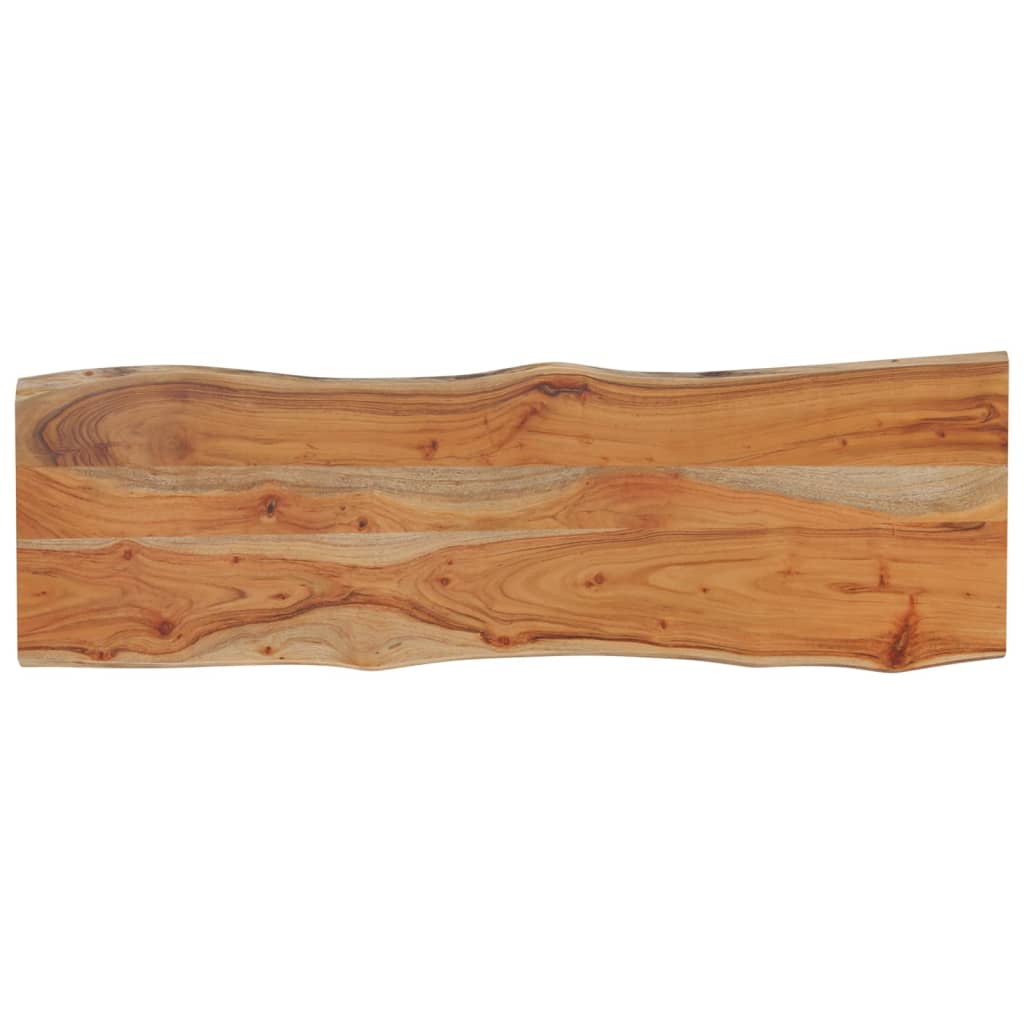 Table Top 110x40x2.5 cm Rectangular Solid Wood Acacia Live Edge