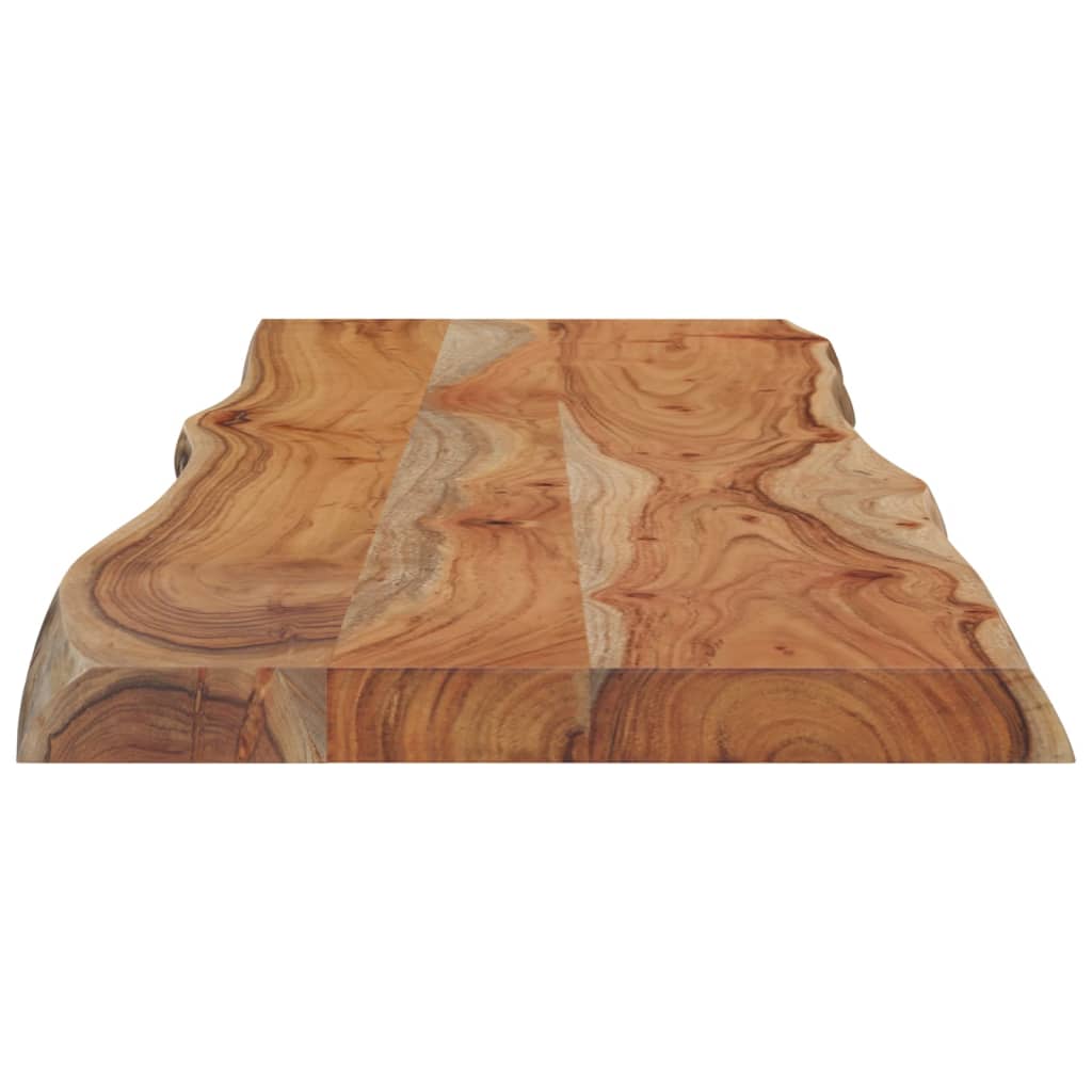 Table Top 110x40x2.5 cm Rectangular Solid Wood Acacia Live Edge