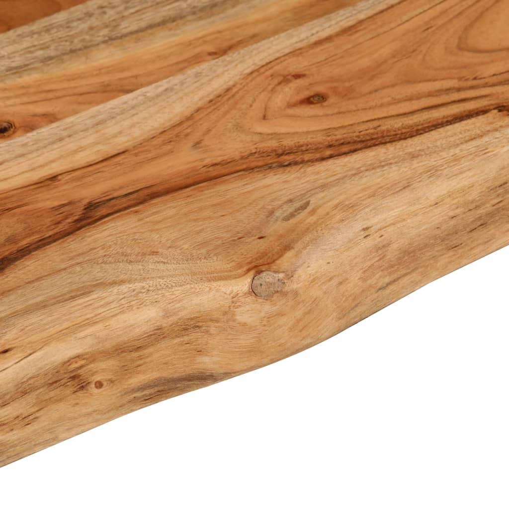 Table Top 110x40x2.5 cm Rectangular Solid Wood Acacia Live Edge