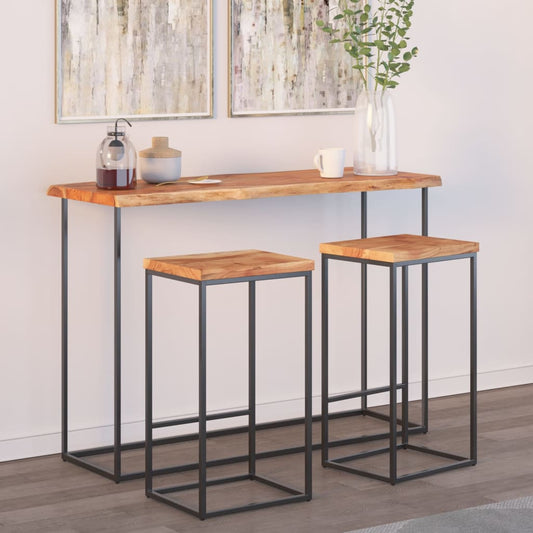 Table Top 110x40x2.5 cm Rectangular Solid Wood Acacia Live Edge