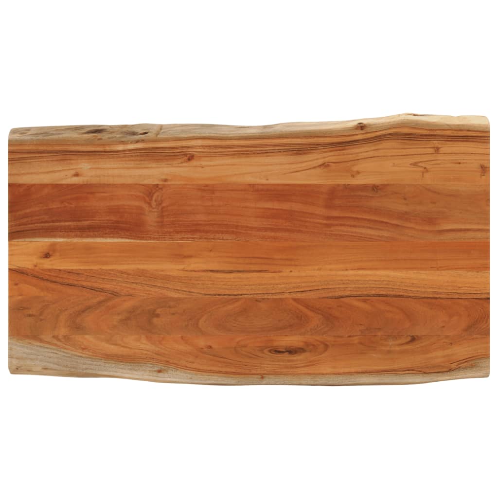 Table Top 110x60x2.5 cm Rectangular Solid Wood Acacia Live Edge