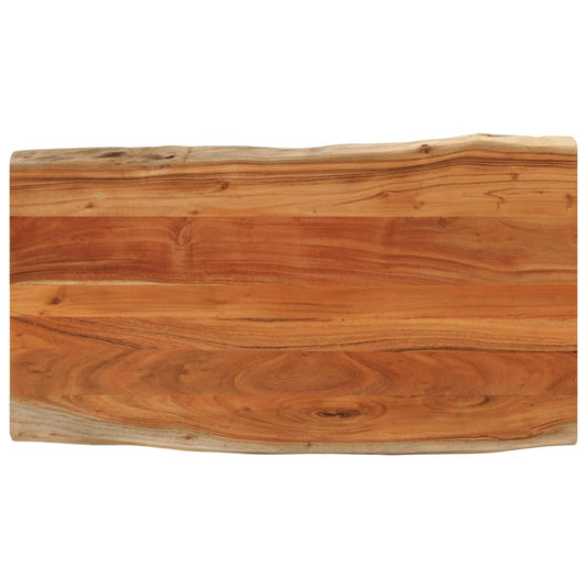 Table Top 110x60x2.5 cm Rectangular Solid Wood Acacia Live Edge