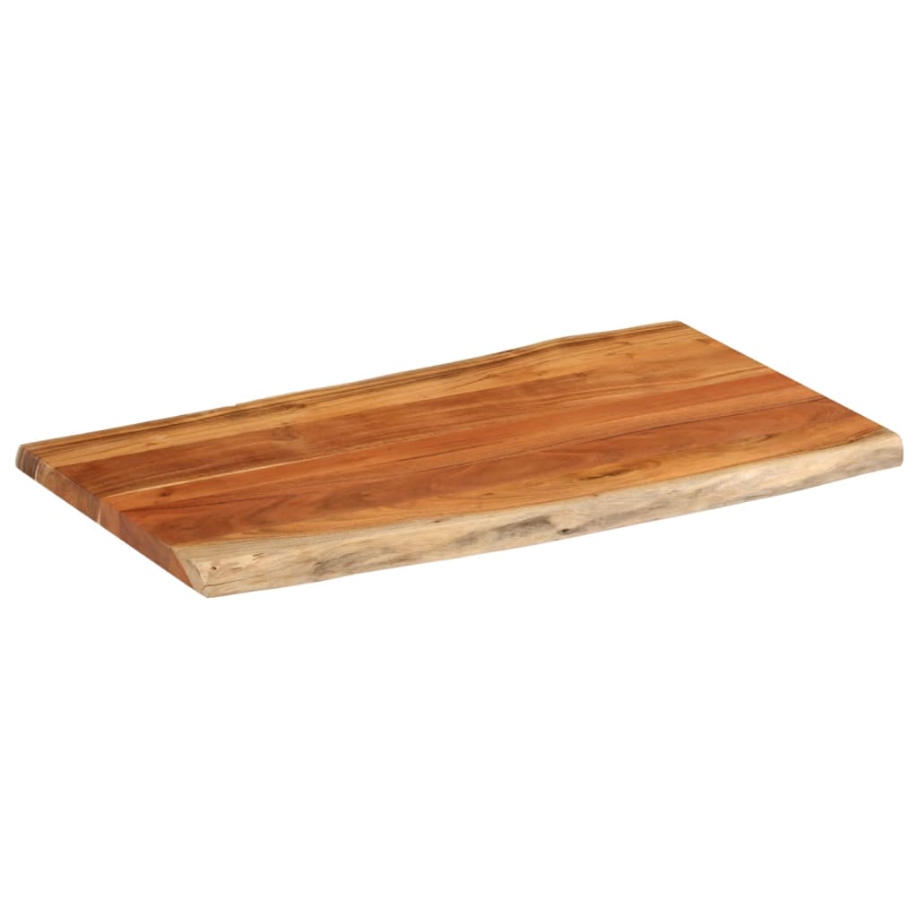 Table Top 110x60x2.5 cm Rectangular Solid Wood Acacia Live Edge