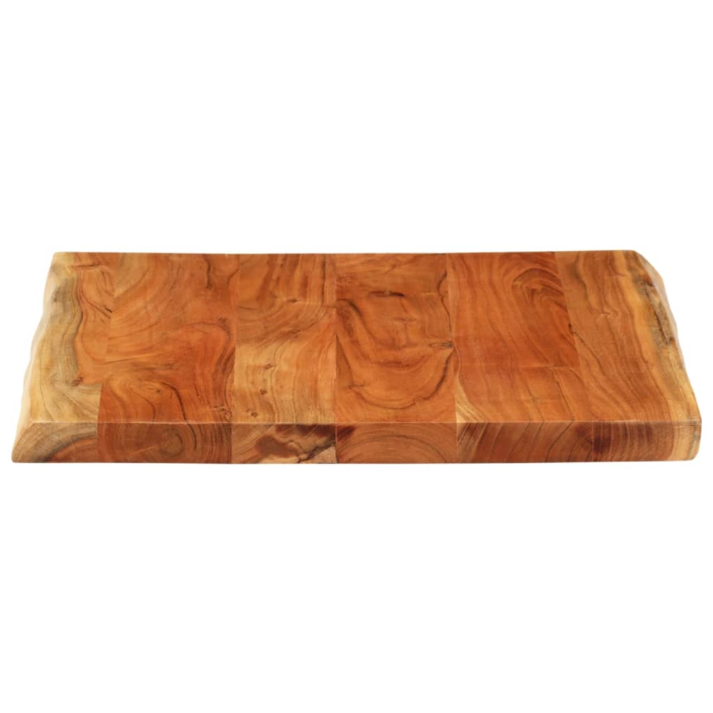 vidaXL Table Top 80x80x2.5 cm Rectangular Solid Wood Acacia Live Edge