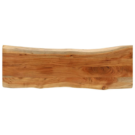 vidaXL Table Top 110x40x3.8 cm Rectangular Solid Wood Acacia Live Edge