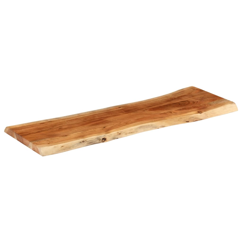 vidaXL Table Top 110x40x3.8 cm Rectangular Solid Wood Acacia Live Edge