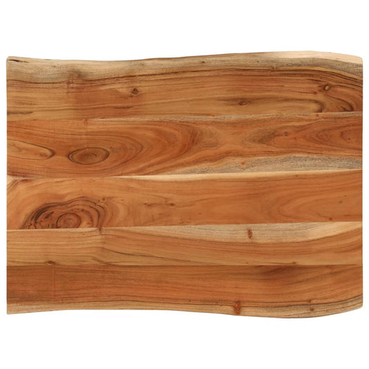 Table Top 90x60x3,8 cm Rectangular Solid Wood Acacia Live Edge
