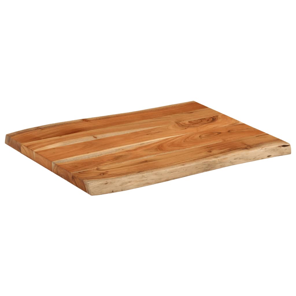 Table Top 90x60x3.8 cm Rectangular Solid Wood Acacia Live Edge