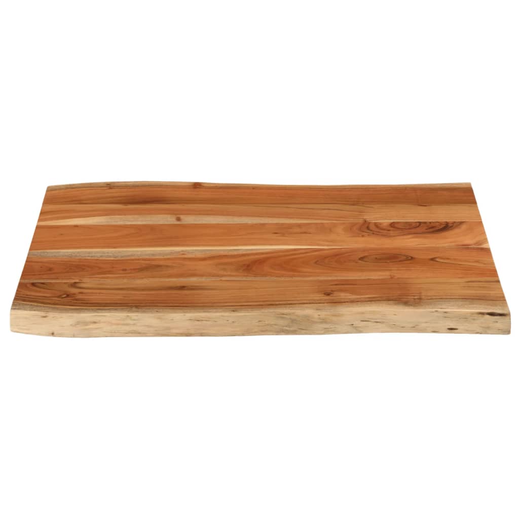 Table Top 90x60x3.8 cm Rectangular Solid Wood Acacia Live Edge