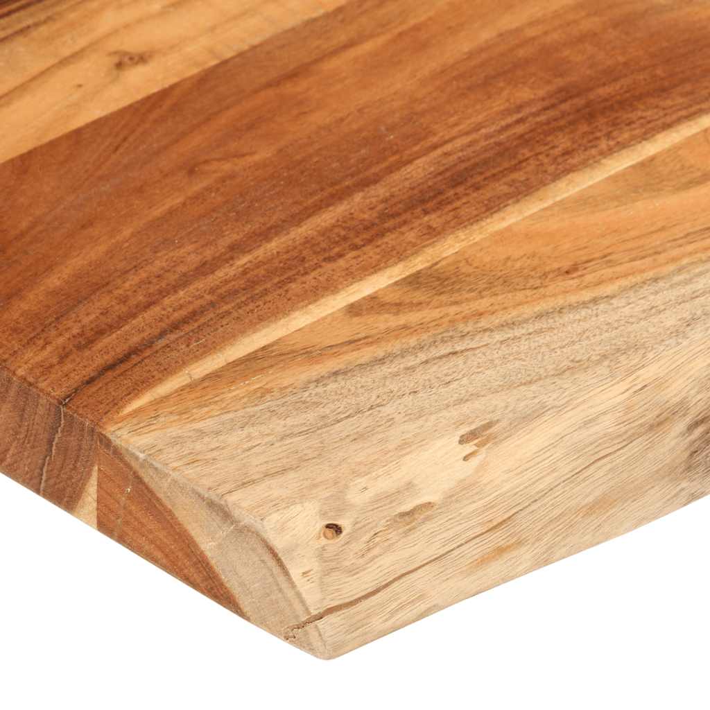 Table Top 100x60x3.8 cm Rectangular Solid Wood Acacia Live Edge
