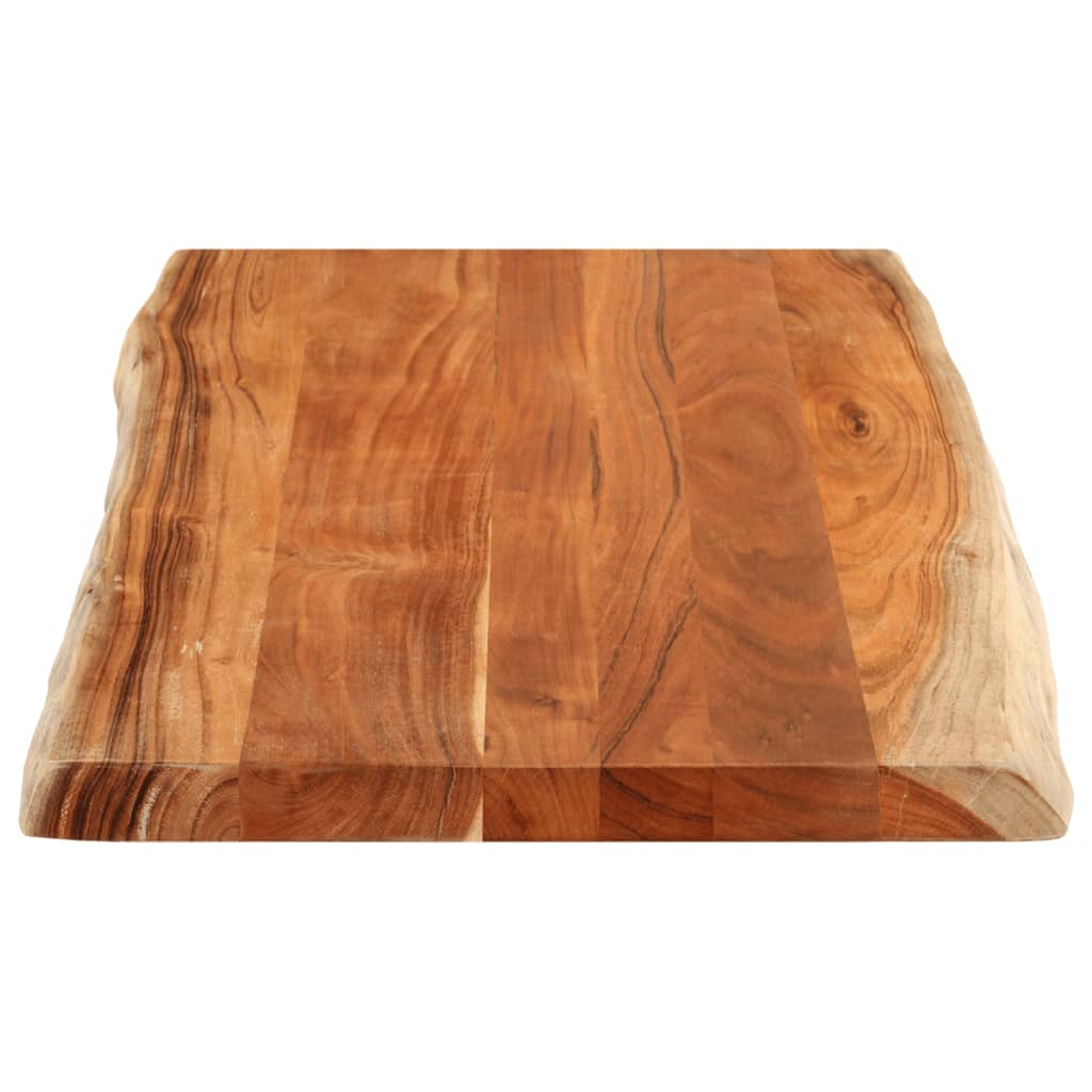 Table Top 110x60x3.8 cm Rectangular Solid Wood Acacia Live Edge