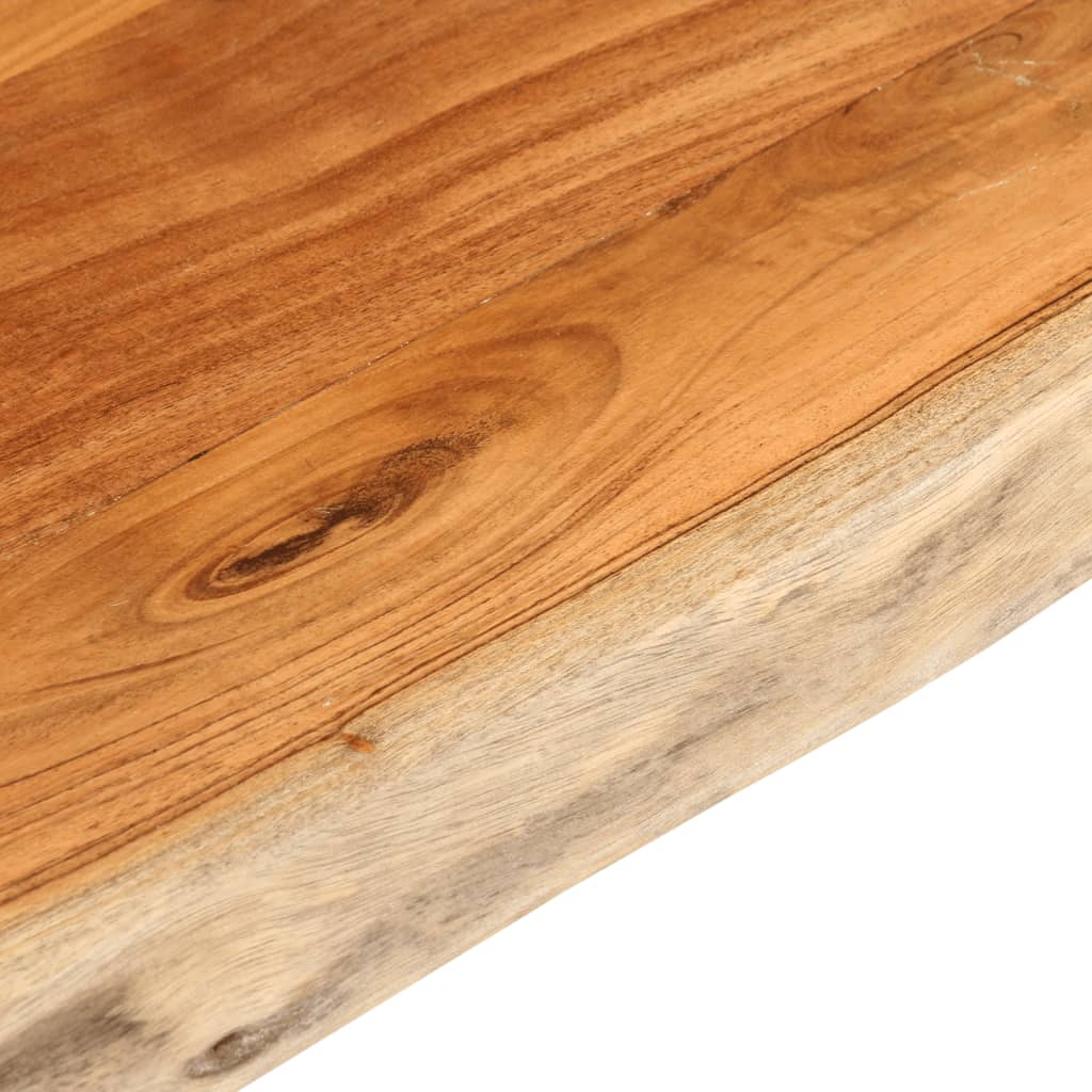 Table Top 110x60x3.8 cm Rectangular Solid Wood Acacia Live Edge