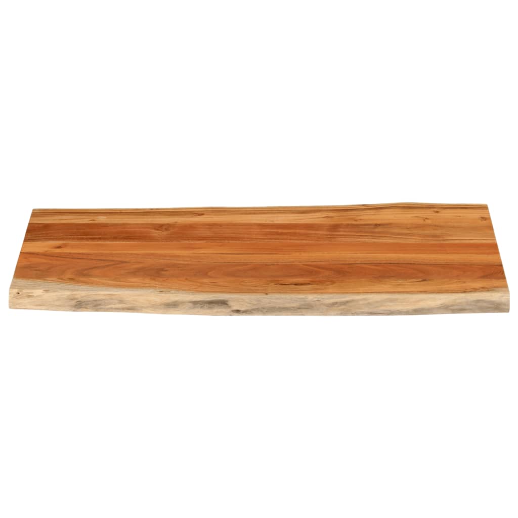 Table Top 120x60x3.8 cm Rectangular Solid Wood Acacia Live Edge