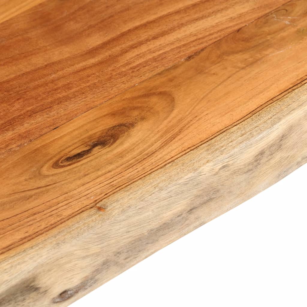 Table Top 120x60x3.8 cm Rectangular Solid Wood Acacia Live Edge
