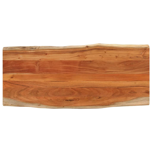 Table Top 140x60x3.8 cm Rectangular Solid Wood Acacia Live Edge