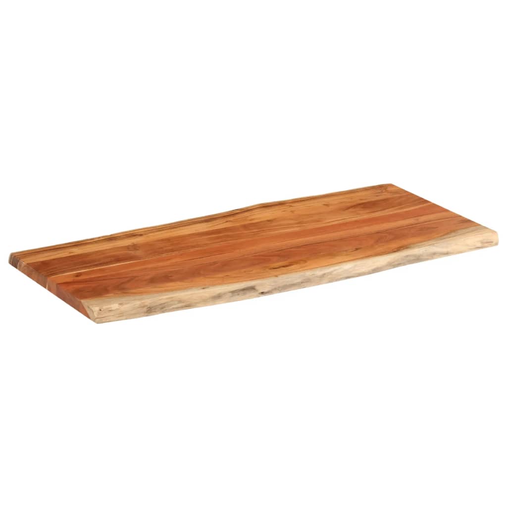 Table Top 140x60x3.8 cm Rectangular Solid Wood Acacia Live Edge