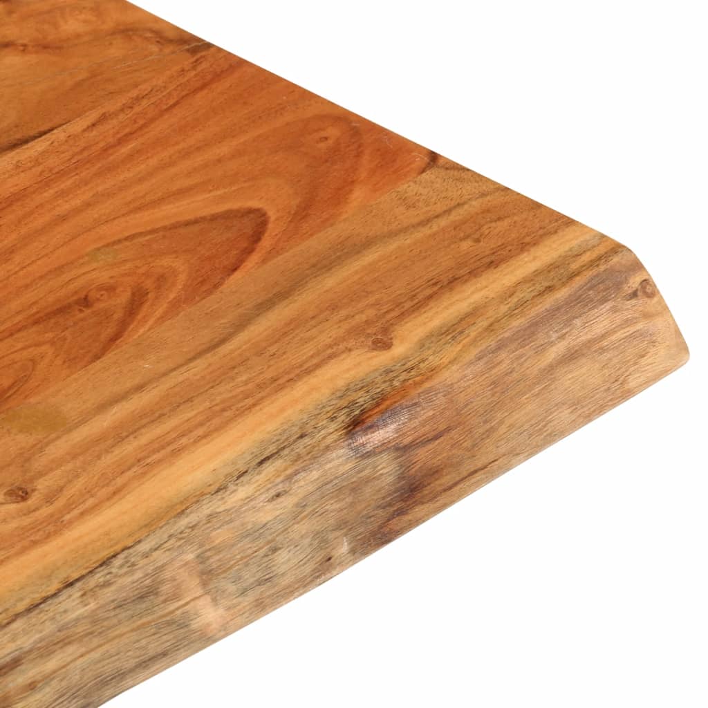 Table Top 80x80x3.8 cm Rectangular Solid Wood Acacia Live Edge