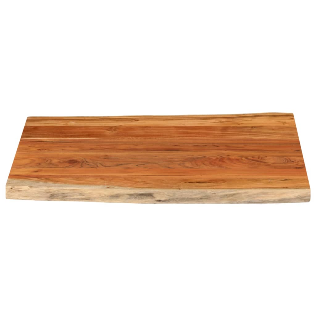 vidaXL Table Top 100x80x3.8 cm Rectangular Solid Wood Acacia Live Edge