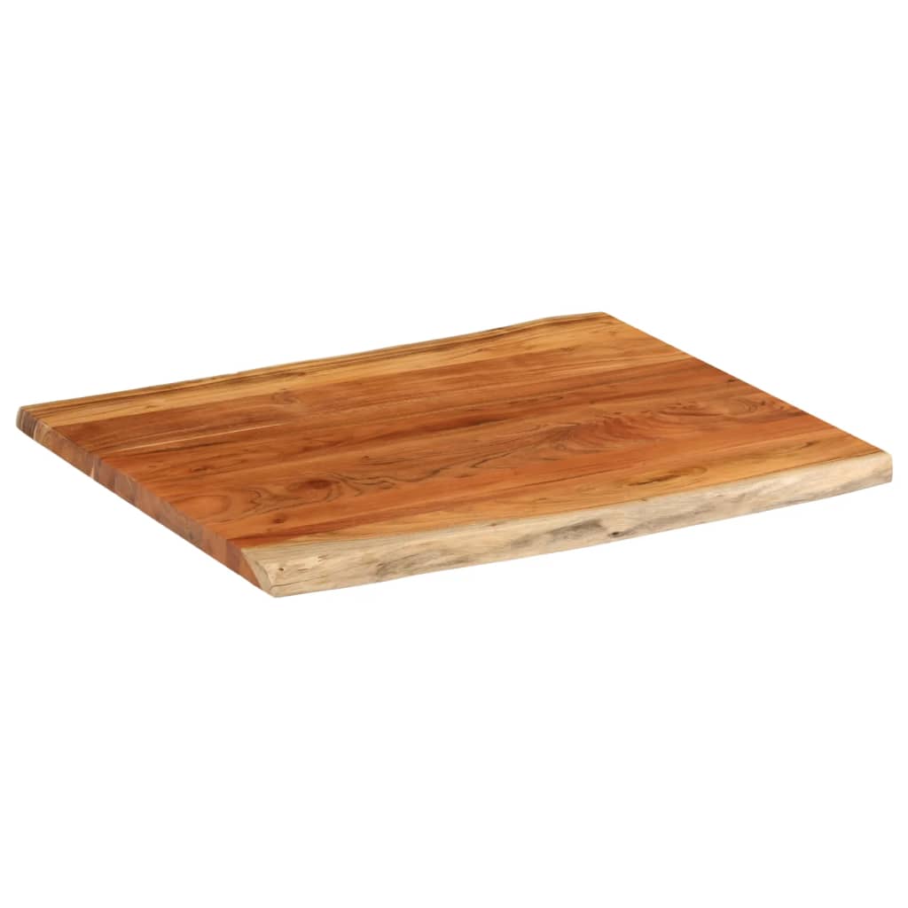 Table Top 110x80x3.8 cm Rectangular Solid Wood Acacia Live Edge