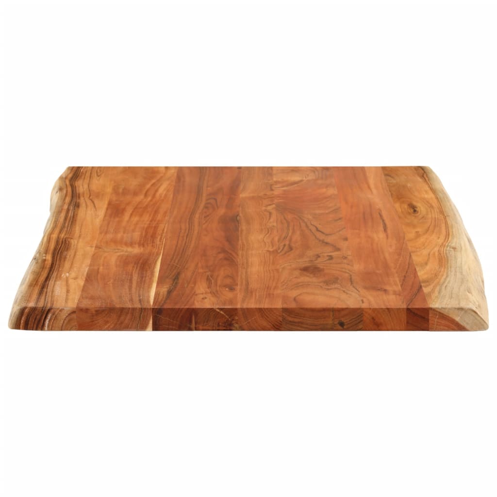 Table Top 110x80x3.8 cm Rectangular Solid Wood Acacia Live Edge