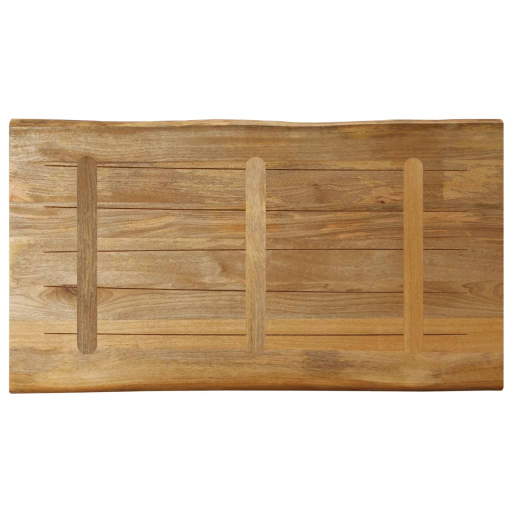 vidaXL Table Top Live Edge 110x60x2.5 cm Solid Wood Rough Mango