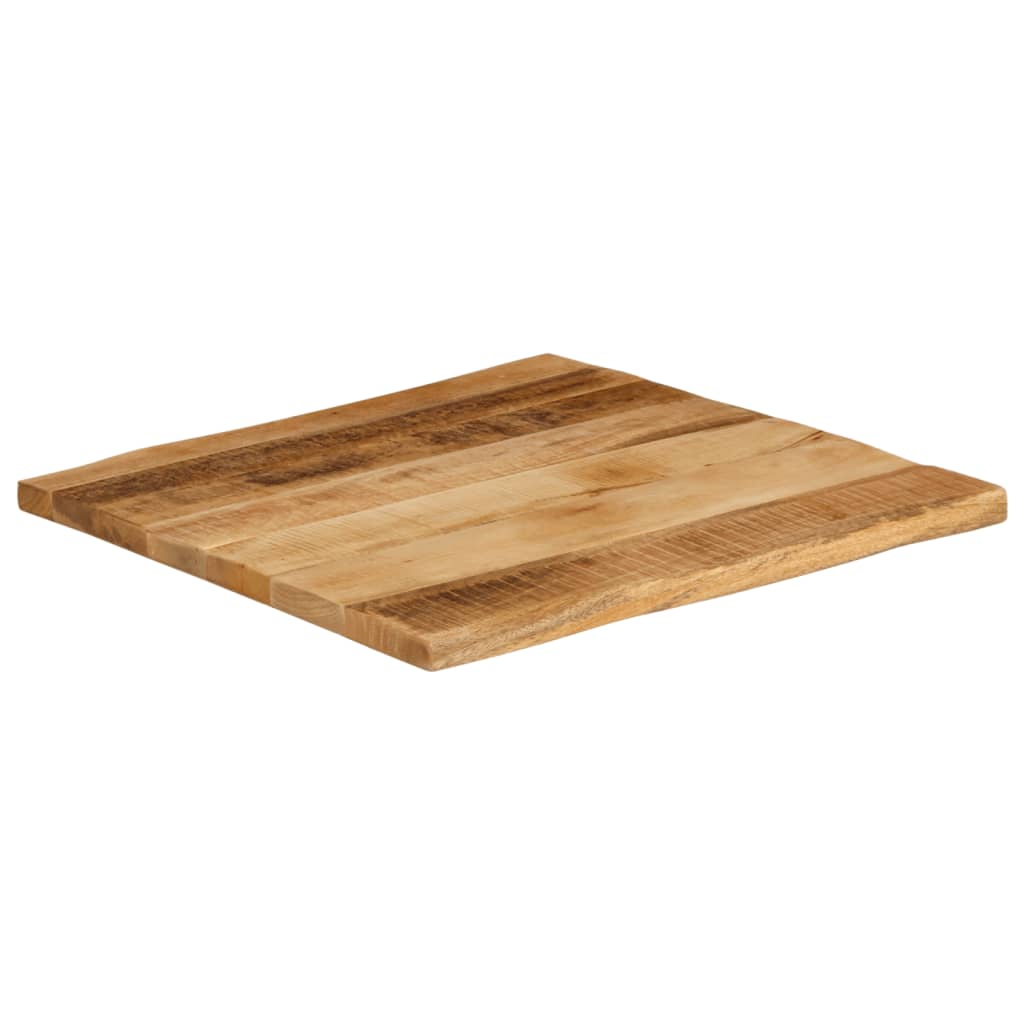 vidaXL Table Top Live Edge 80x80x2.5 cm Solid Wood Rough Mango