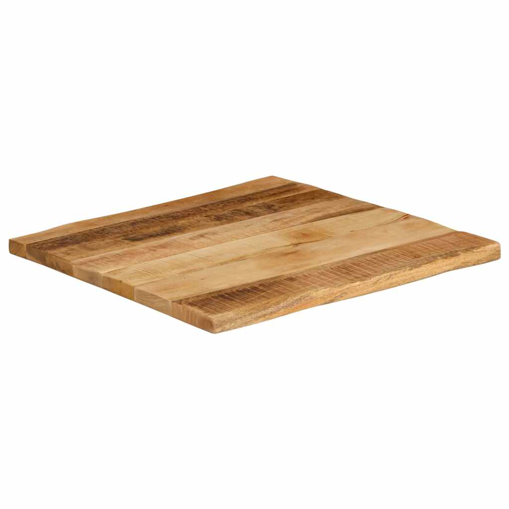 Table Top Live Edge 40x40x3.8 cm Solid Wood Rough Mango