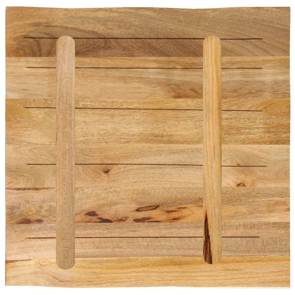 Table Top Live Edge 40x40x3.8 cm Solid Wood Rough Mango