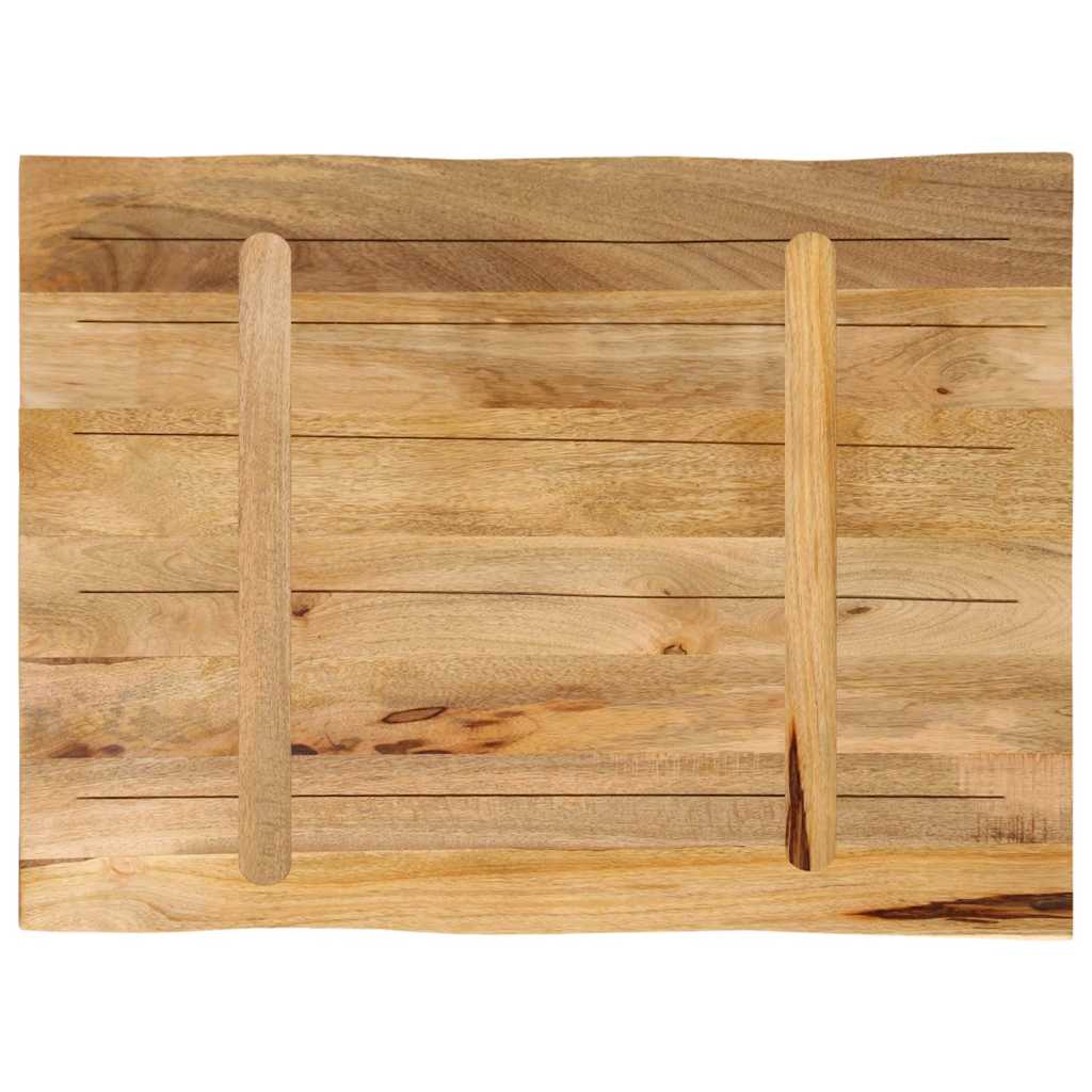 Table Top Live Edge 70x60x3.8 cm Solid Wood Rough Mango