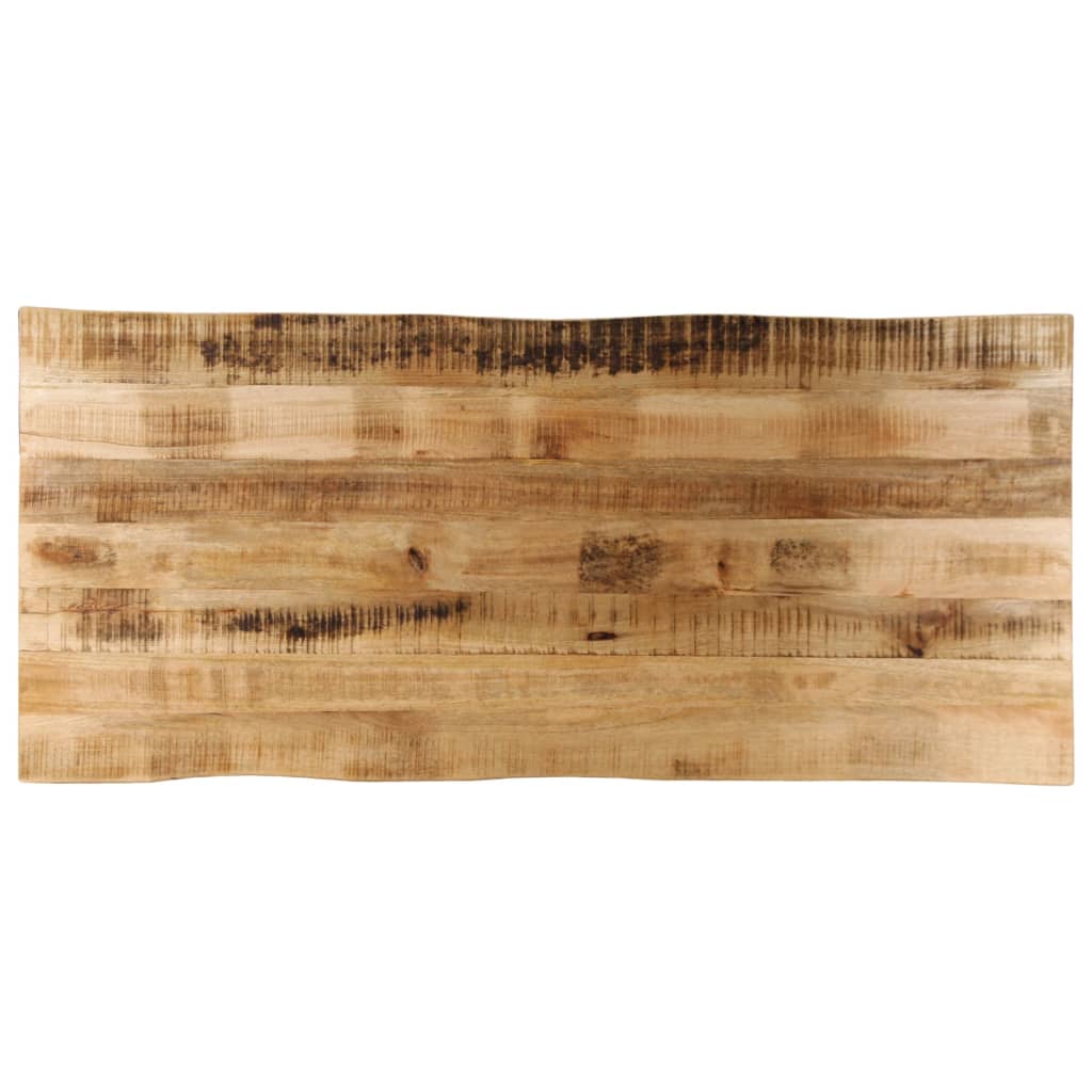 Table Top Live Edge 140x60x3.8 cm Solid Wood Rough Mango