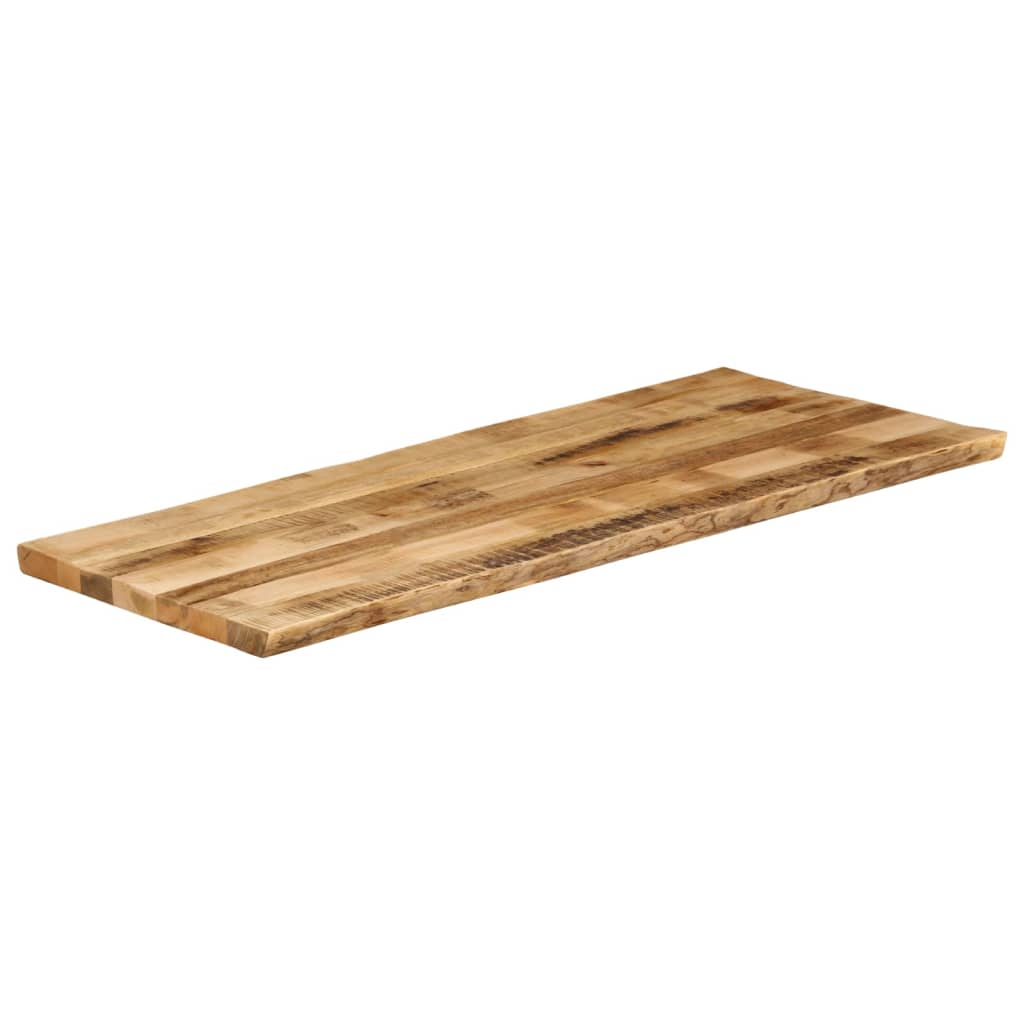 Table Top Live Edge 140x60x3.8 cm Solid Wood Rough Mango