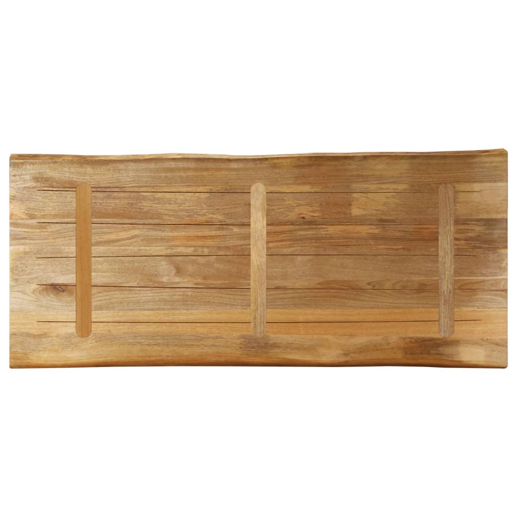 Table Top Live Edge 140x60x3.8 cm Solid Wood Rough Mango