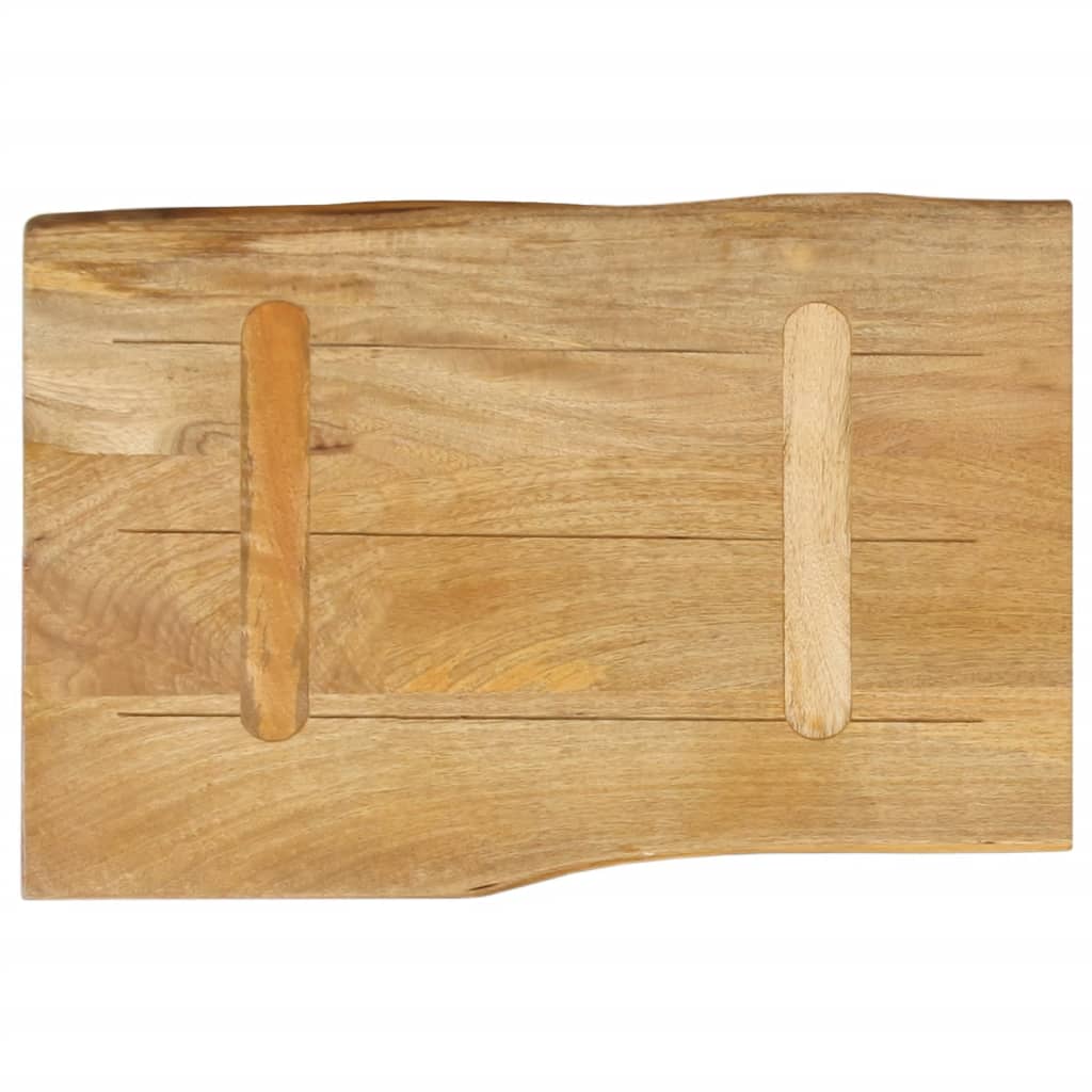 vidaXL Table Top 60x40x2.5 cm Live Edge Solid Wood Mango