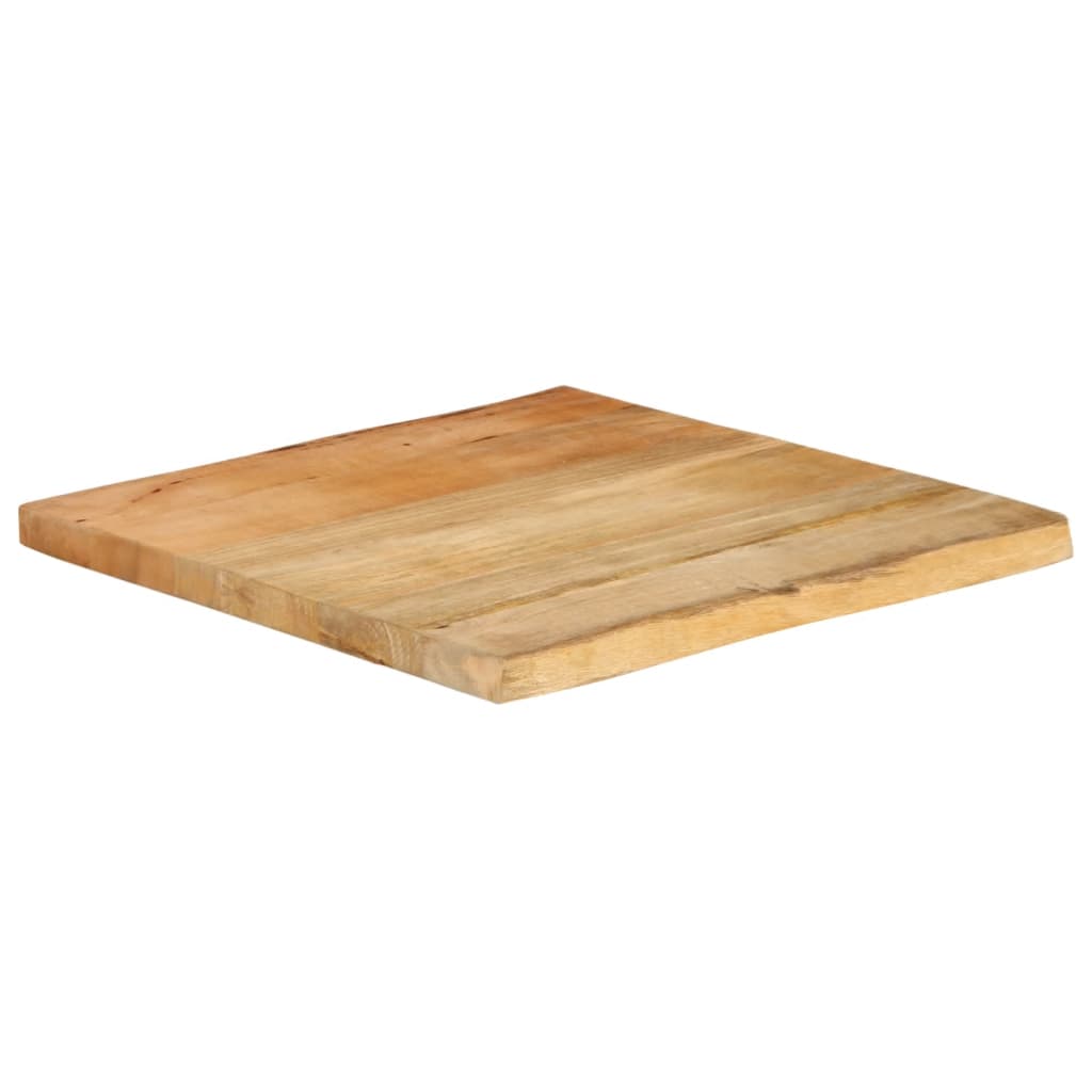 vidaXL Table Top 60x60x2.5 cm Live Edge Solid Wood Mango