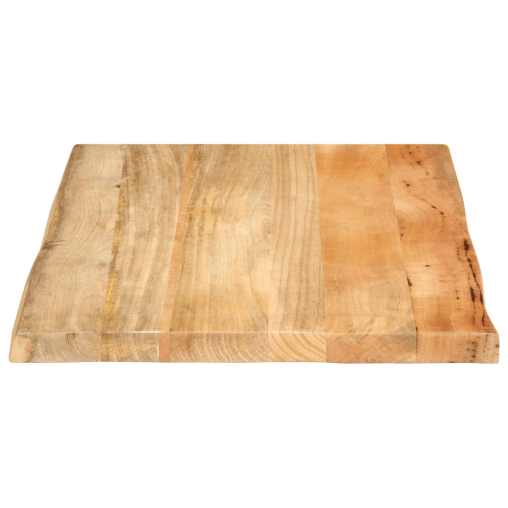 vidaXL Table Top 90x60x2.5 cm Live Edge Solid Wood Mango