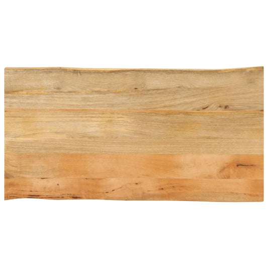 vidaXL Table Top 110x60x2.5 cm Live Edge Solid Wood Mango