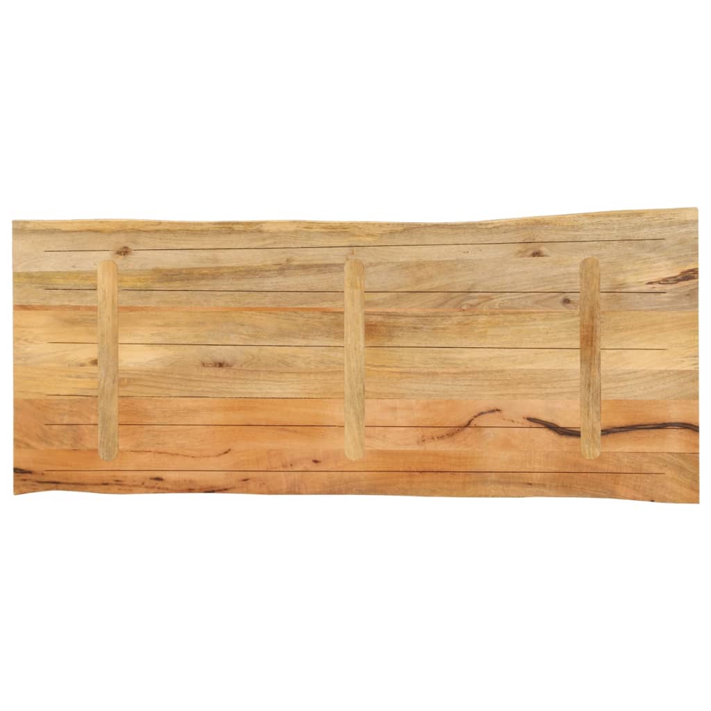 vidaXL Table Top 140x60x2.5 cm Live Edge Solid Wood Mango