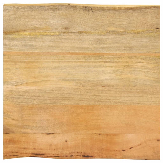 vidaXL Table Top 80x80x2.5 cm Live Edge Solid Wood Mango