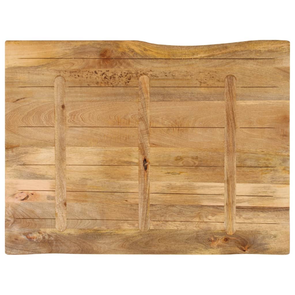 vidaXL Table Top 90x80x2.5 cm Live Edge Solid Wood Mango