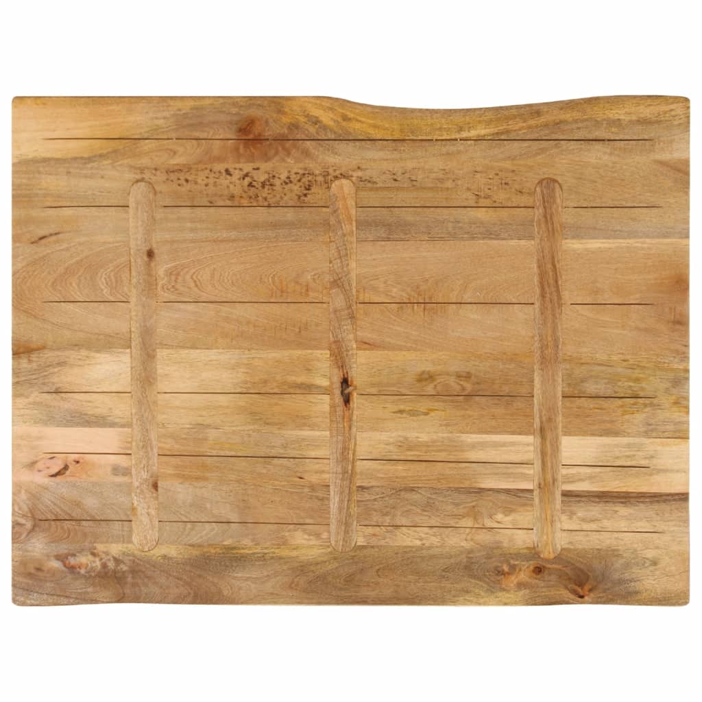 vidaXL Table Top 110x80x2.5 cm Live Edge Solid Wood Mango