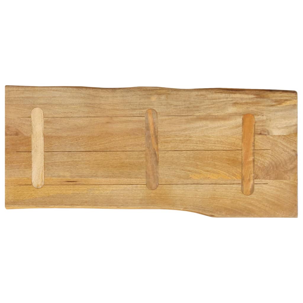 vidaXL Table Top 80x40x3.8 cm Live Edge Solid Wood Mango