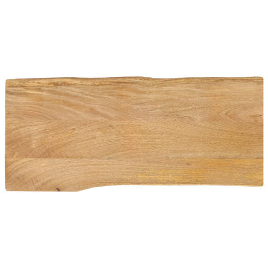 vidaXL Table Top 90x40x3.8 cm Live Edge Solid Wood Mango