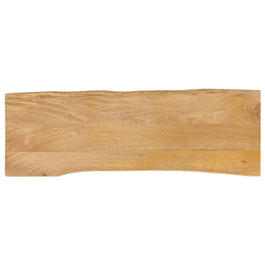 vidaXL Table Top 110x40x3.8 cm Live Edge Solid Wood Mango